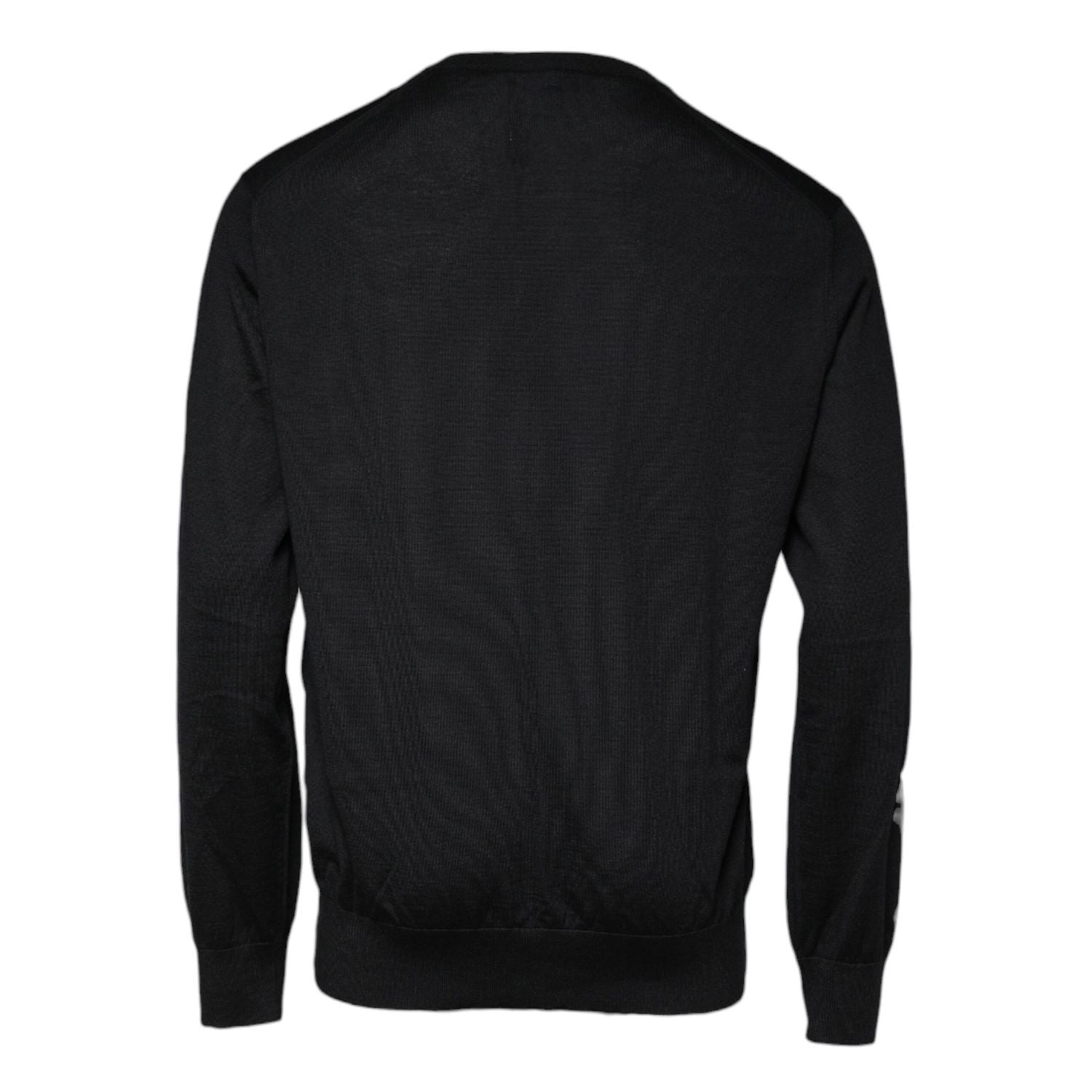 Dolce & Gabbana Black Cashmere Crew Neck Pullover Sweater