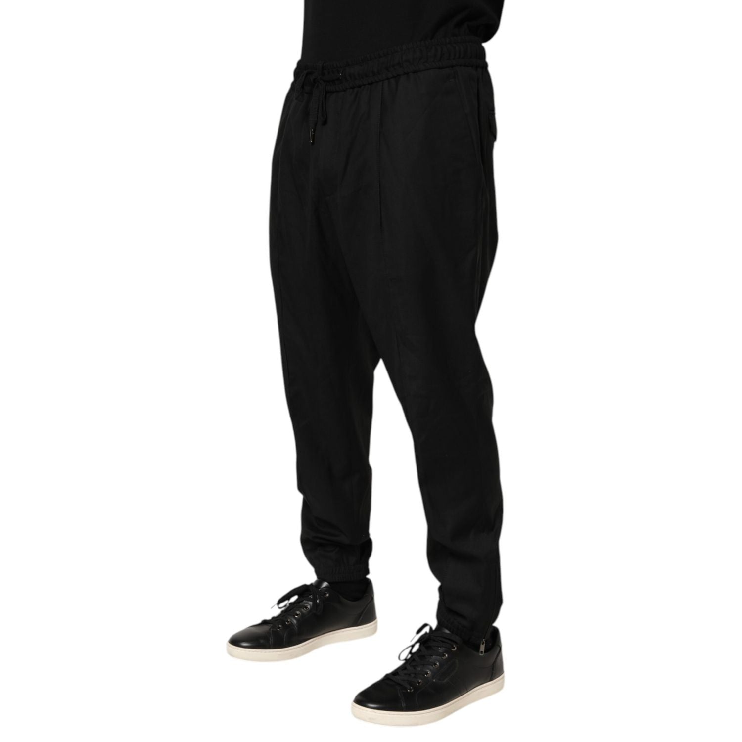 Dolce & Gabbana Black Drawstring Men Jogger Sweatpants Pants