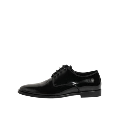 Dolce & Gabbana Black Leather Lace Up Derby Formal Dress Shoes