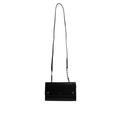 Dolce & Gabbana Black Leather Logo Embossed Crossbody Bag Dolce & Gabbana