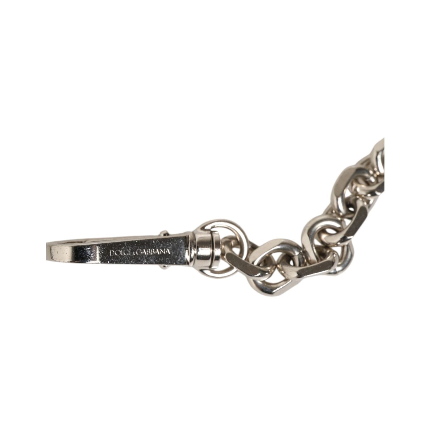 Dolce & Gabbana Black Leather Pearl Chain Bag Accessory Shoulder Strap