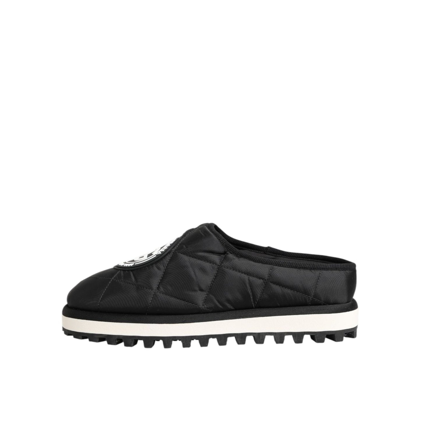 Dolce & Gabbana Black Nylon Low Top Slip On Sneaker Shoes