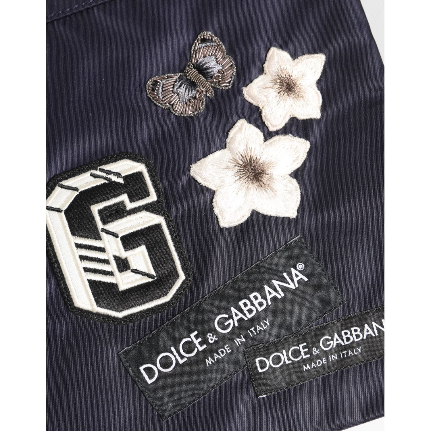 Dolce & Gabbana Blue DG Logo Patch Embellished Pouch Clutch Men Borse Bag