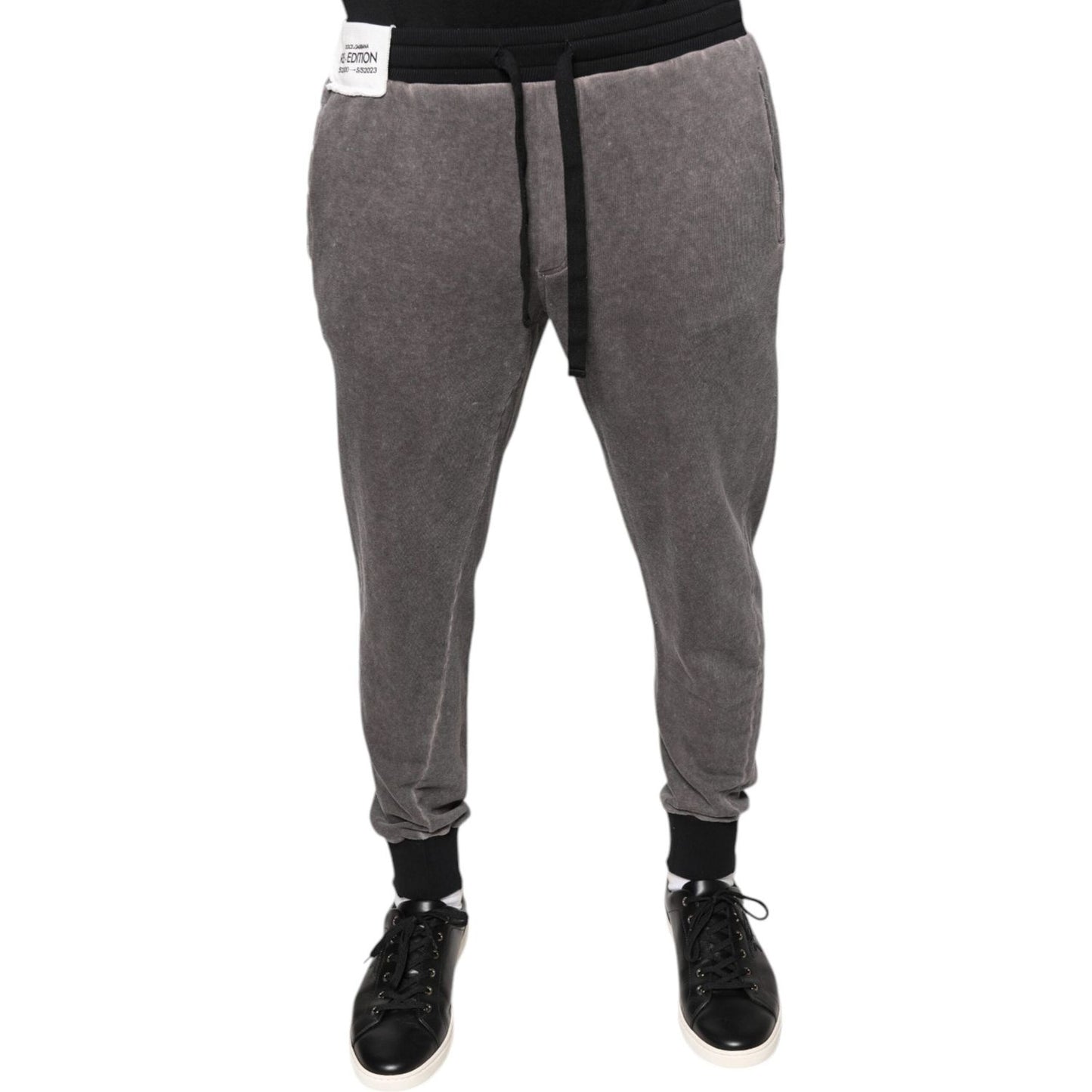 Dolce & Gabbana Gray Cotton Jogger Jogging Pants PAN75613-52