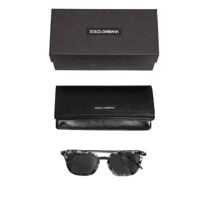 Dolce & Gabbana Gray Havana Acetate Square DG4327 Eyewear Sunglasses