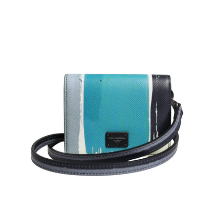 Dolce & Gabbana Multicolor Leather DG Logo Bifold Card Holder Wallet Dolce & Gabbana