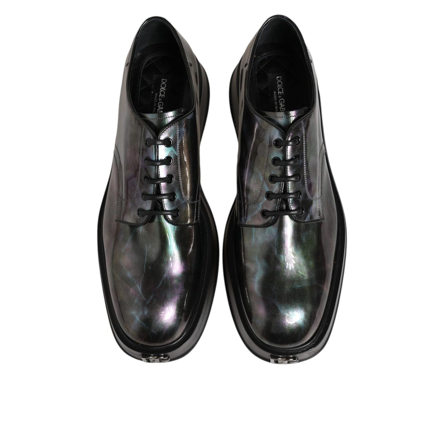 Dolce & Gabbana Multicolor Leather Lace-up Men Formal Derby Shoes
