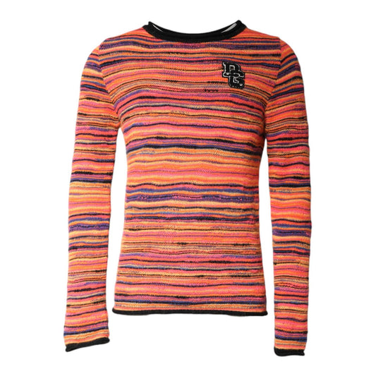 Dolce & Gabbana Multicolor Wool DGLogo Knit Pullover Sweater Dolce & Gabbana
