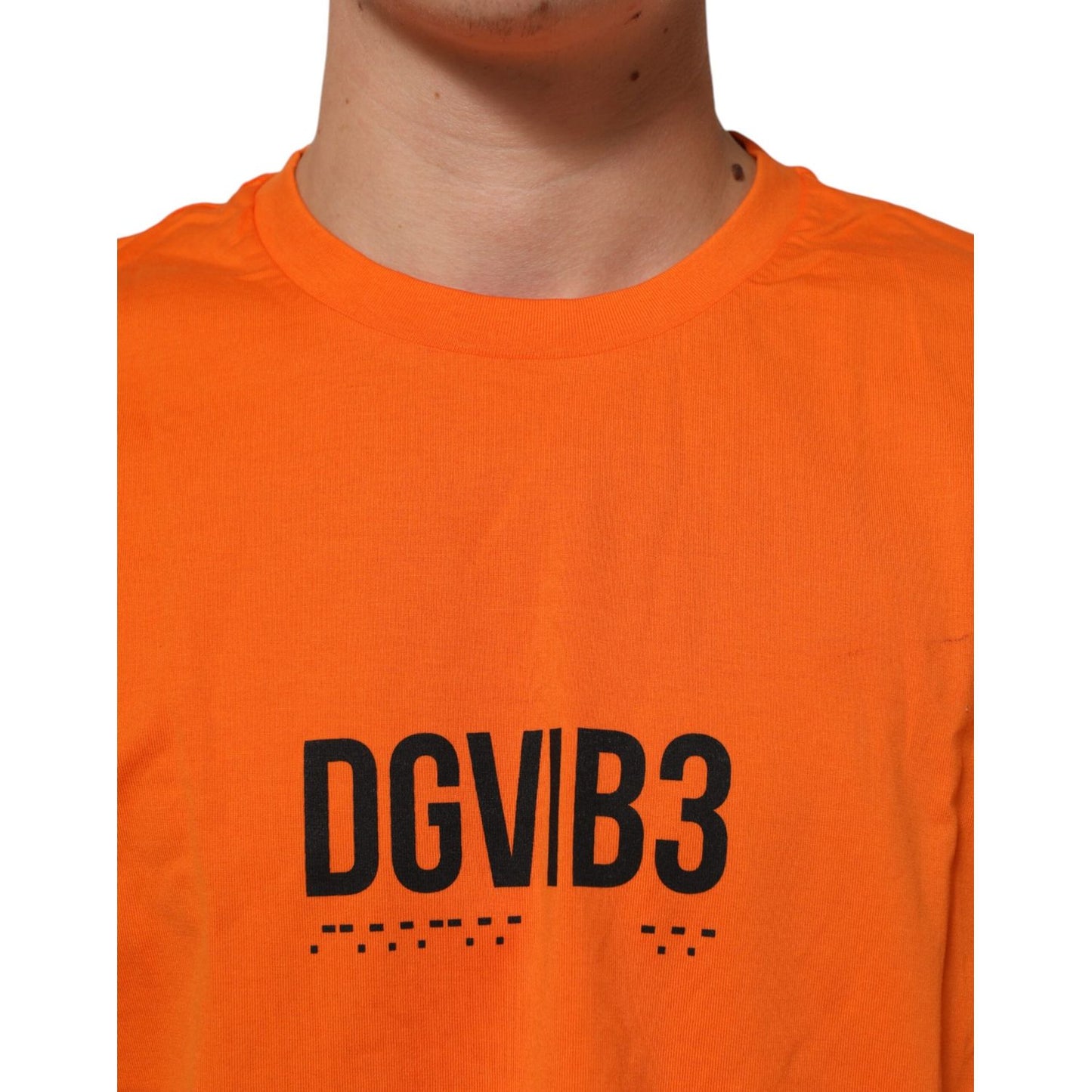 Dolce & Gabbana Orange DGVIB3 Crew Neck Short Sleeves T-shirt