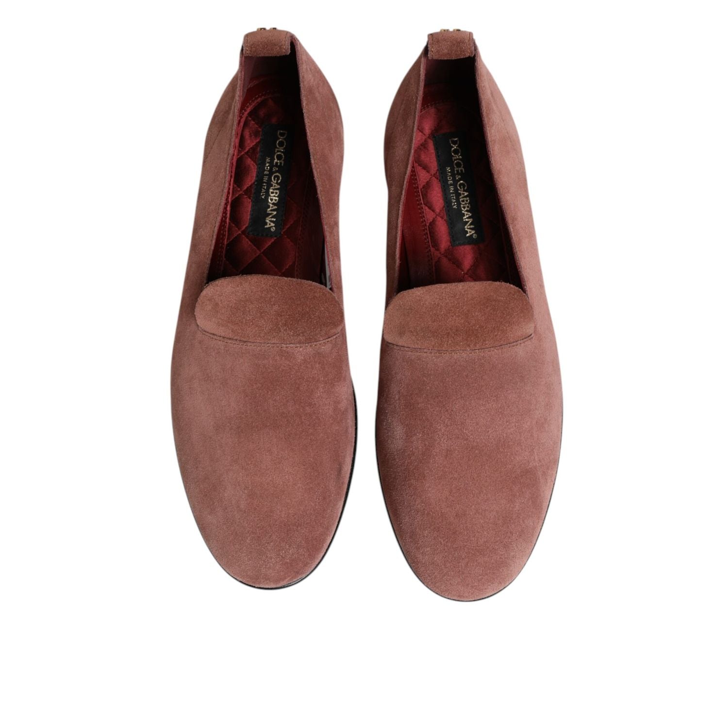 Dolce & Gabbana Pink Suede Loafers Formal Men Dress Shoes
