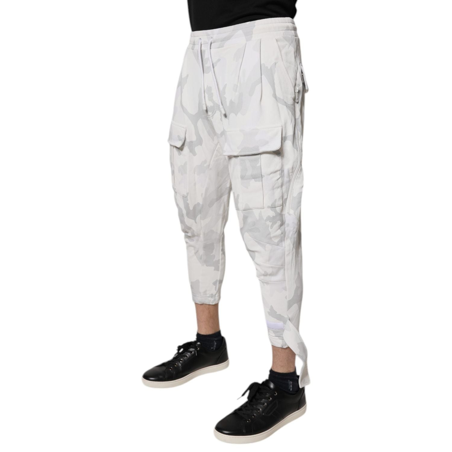 Dolce & Gabbana White Camouflage Cargo Jogger Sweatpants Pants