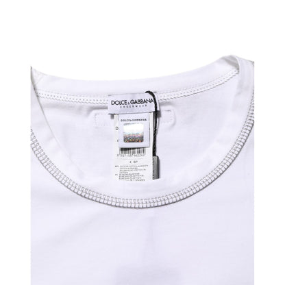 Dolce & Gabbana White Cotton Round Neck Men Underwear T-shirt