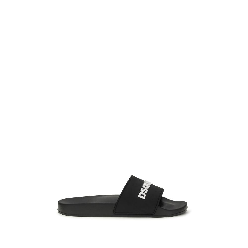 Dsquared² Black Rubber Sandals 1728,72470364320,Black,Dsquared²,EU41/US8,Men,New with tags,Sandals - Shoes,Shoes