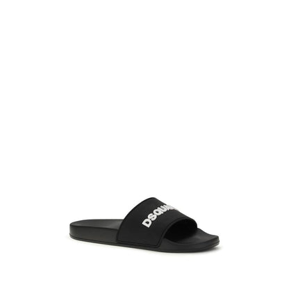 Dsquared² Black Rubber Sandals 1728,72470364320,Black,Dsquared²,EU41/US8,Men,New with tags,Sandals - Shoes,Shoes