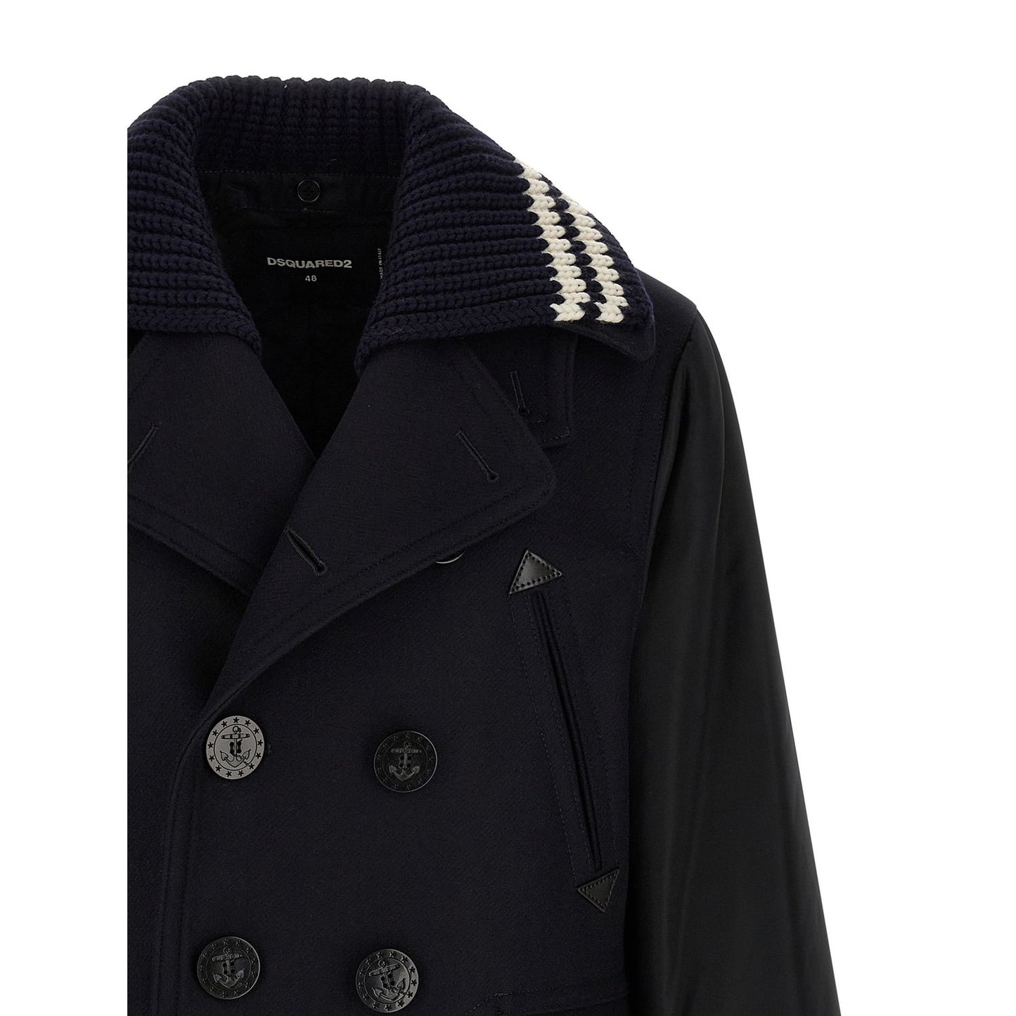 Dsquared² Blue Wool Coat