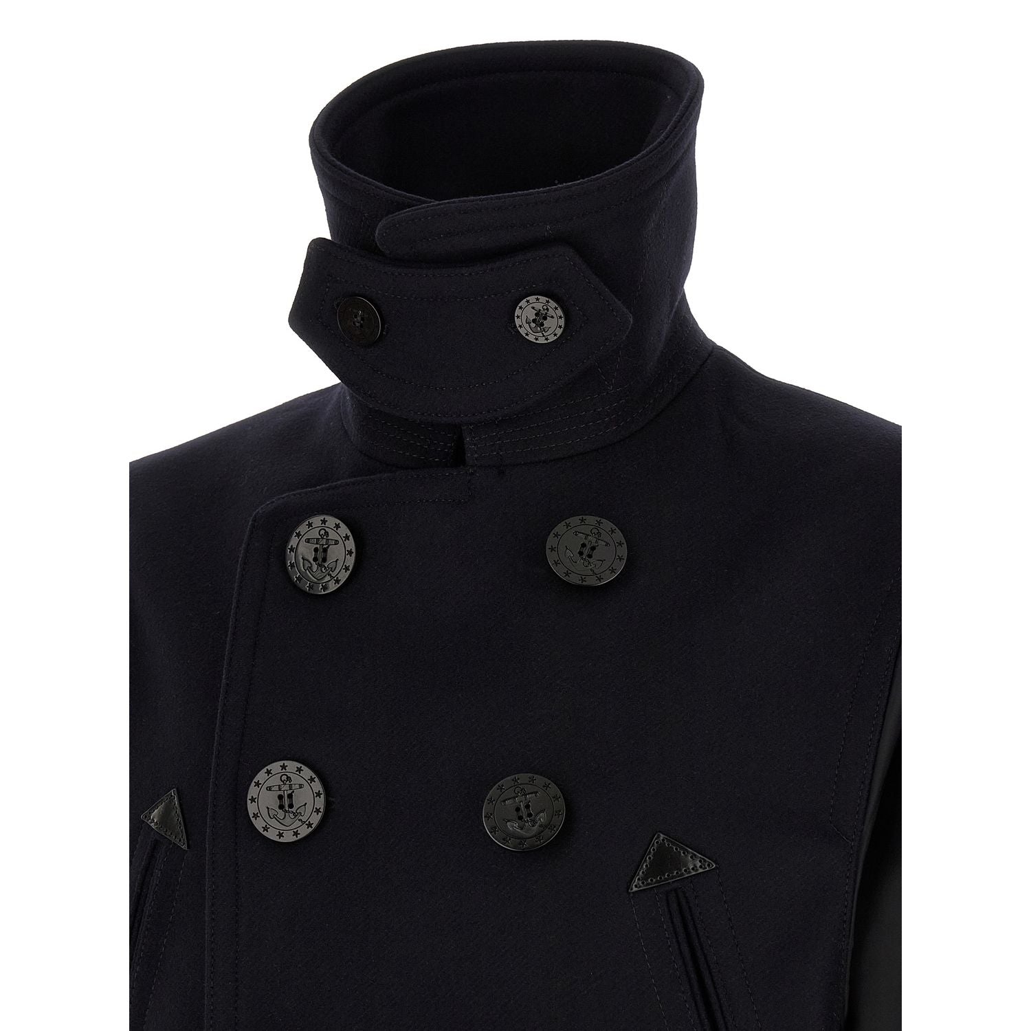 Dsquared² Blue Wool Coat