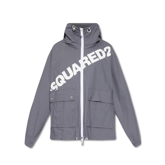Dsquared² Gray Cotton Shell Jacket 1728,75611013280,Clothing,Dsquared²,Gray,IT46 | S,IT50 | L,Jackets & Coats - Clothing,Men,New with tags,Shell Jackets - Jackets & Coats - Clothing