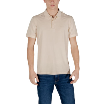 EA7 Emporio Armani Beige Cotton Polo Shirt EA7 Emporio Armani