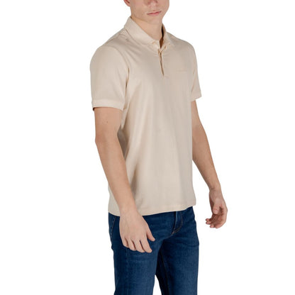 EA7 Emporio Armani Beige Cotton Polo Shirt EA7 Emporio Armani