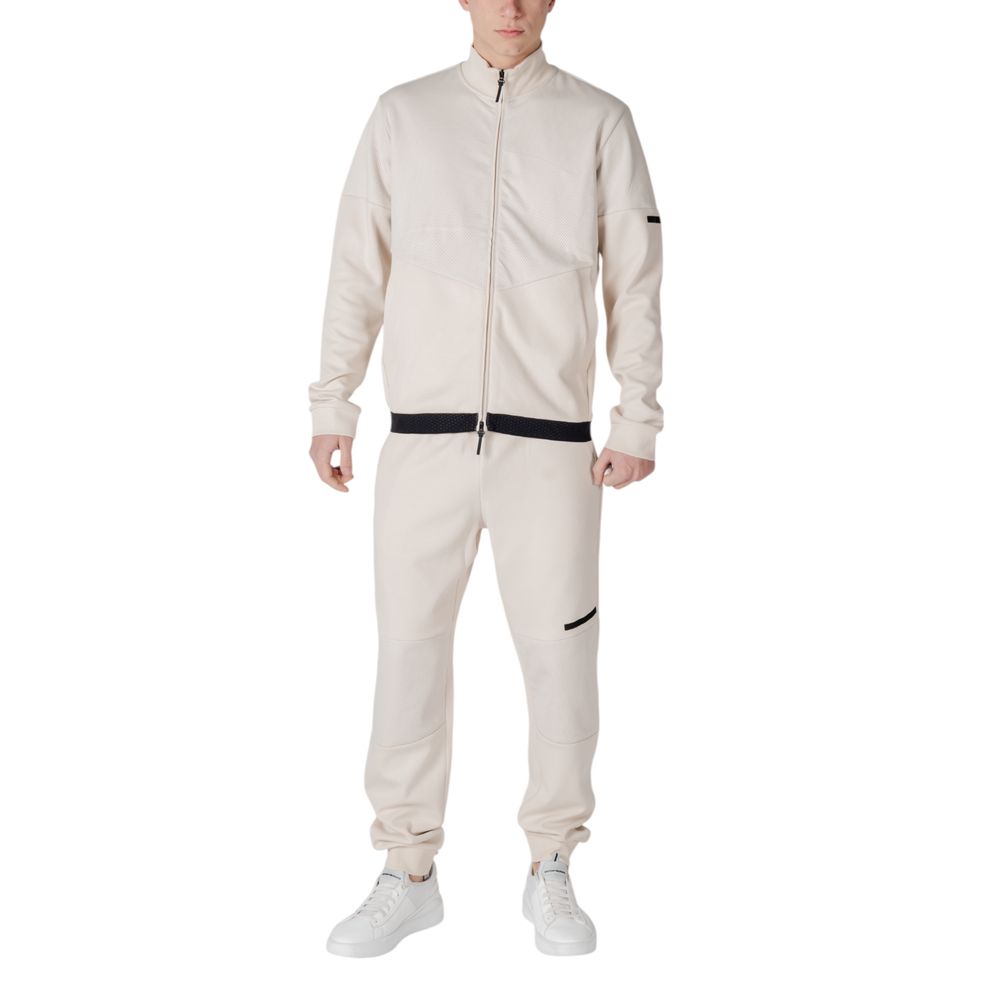 EA7 Emporio Armani Beige Cotton Sweatsuit EA7 Emporio Armani