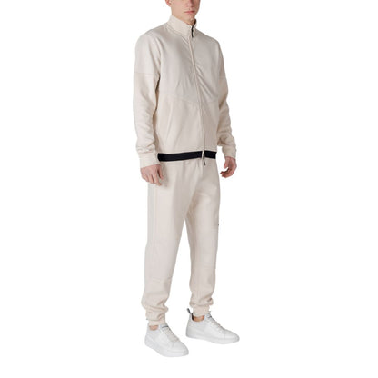 EA7 Emporio Armani Beige Cotton Sweatsuit EA7 Emporio Armani