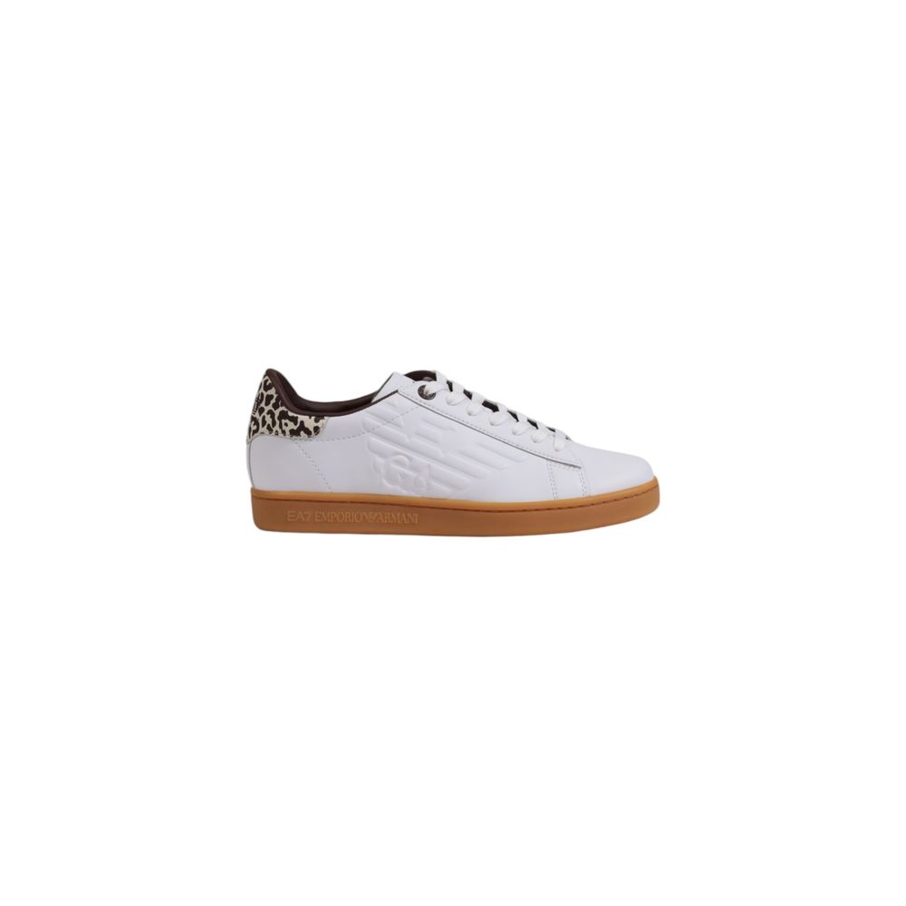 EA7 Emporio Armani Beige Leather Low Top Sneakers EA7 Emporio Armani