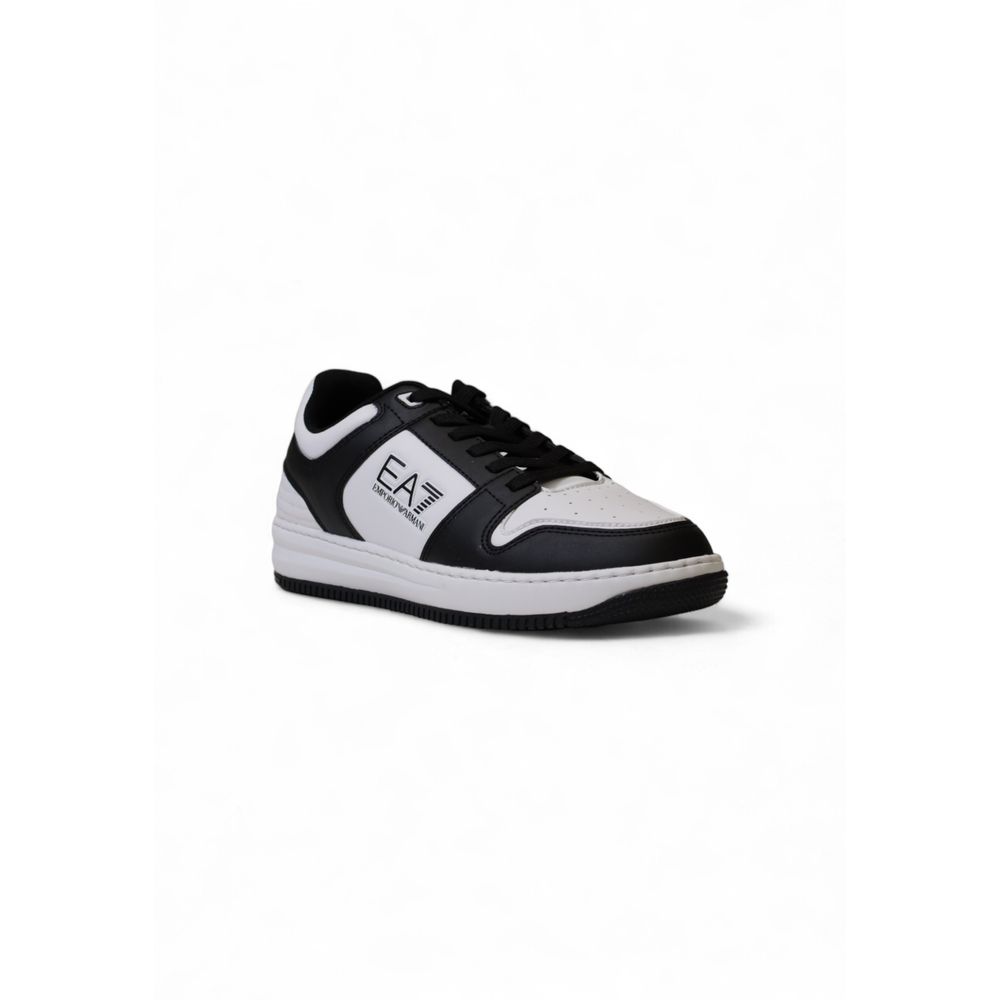 EA7 Emporio Armani Black And White Polyester Athletic Sneakers