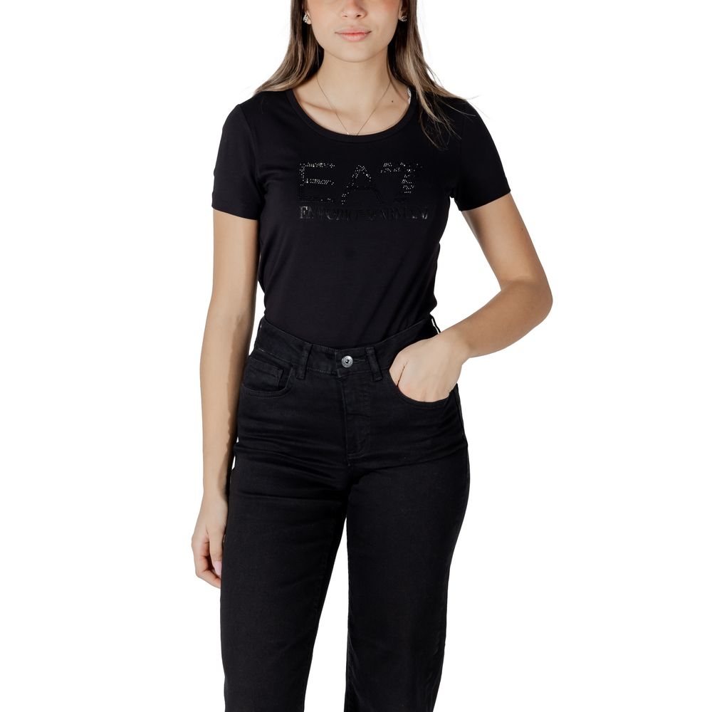 EA7 Emporio Armani Black Cotton Sportswear EA7 Emporio Armani