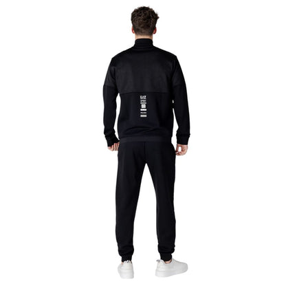 EA7 Emporio Armani Black Cotton Sweatsuit EA7 Emporio Armani