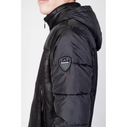 EA7 Emporio Armani Black Polyester Shell Jacket EA7 Emporio Armani