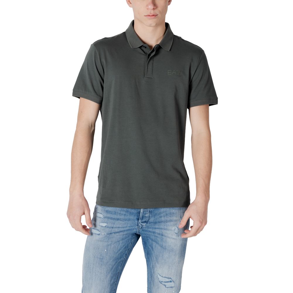 EA7 Emporio Armani Green Cotton Polo Shirt EA7 Emporio Armani