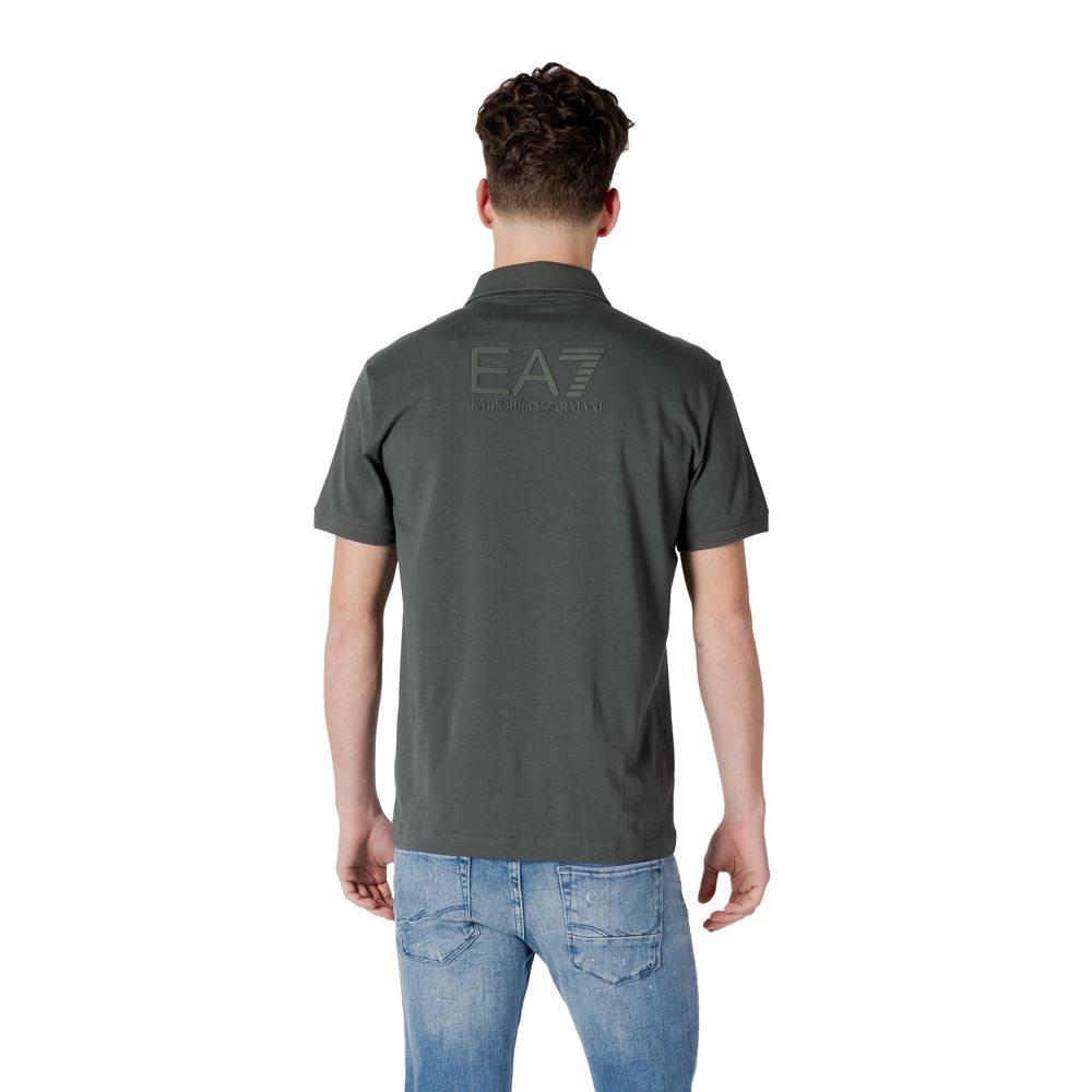 EA7 Emporio Armani Green Cotton Polo Shirt EA7 Emporio Armani