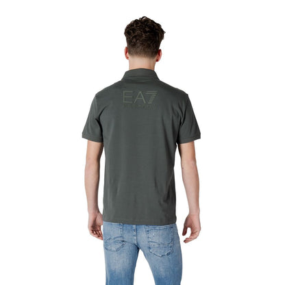 EA7 Emporio Armani Green Cotton Polo Shirt EA7 Emporio Armani