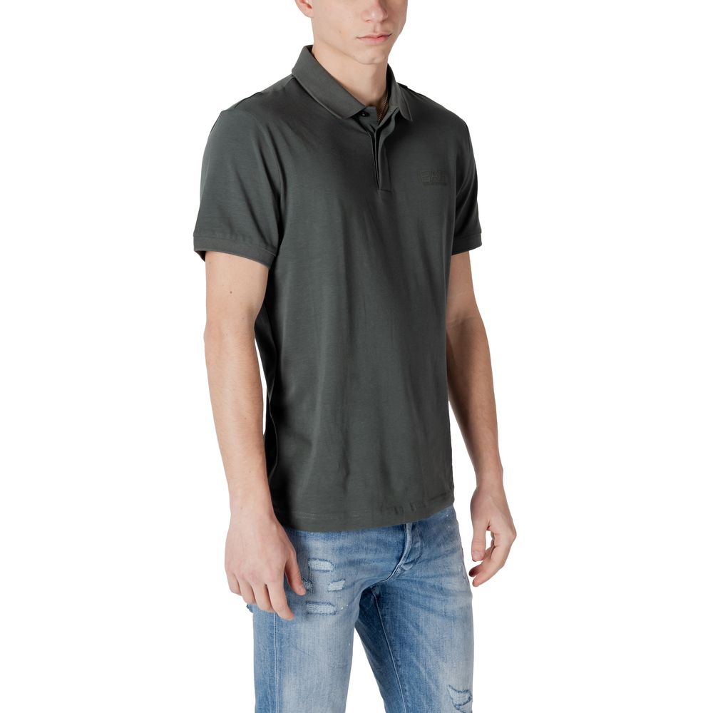 EA7 Emporio Armani Green Cotton Polo Shirt EA7 Emporio Armani