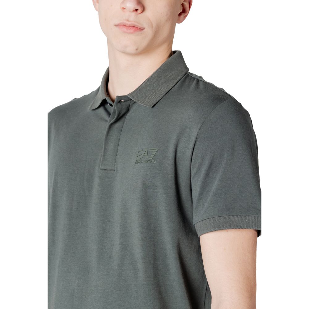 EA7 Emporio Armani Green Cotton Polo Shirt EA7 Emporio Armani