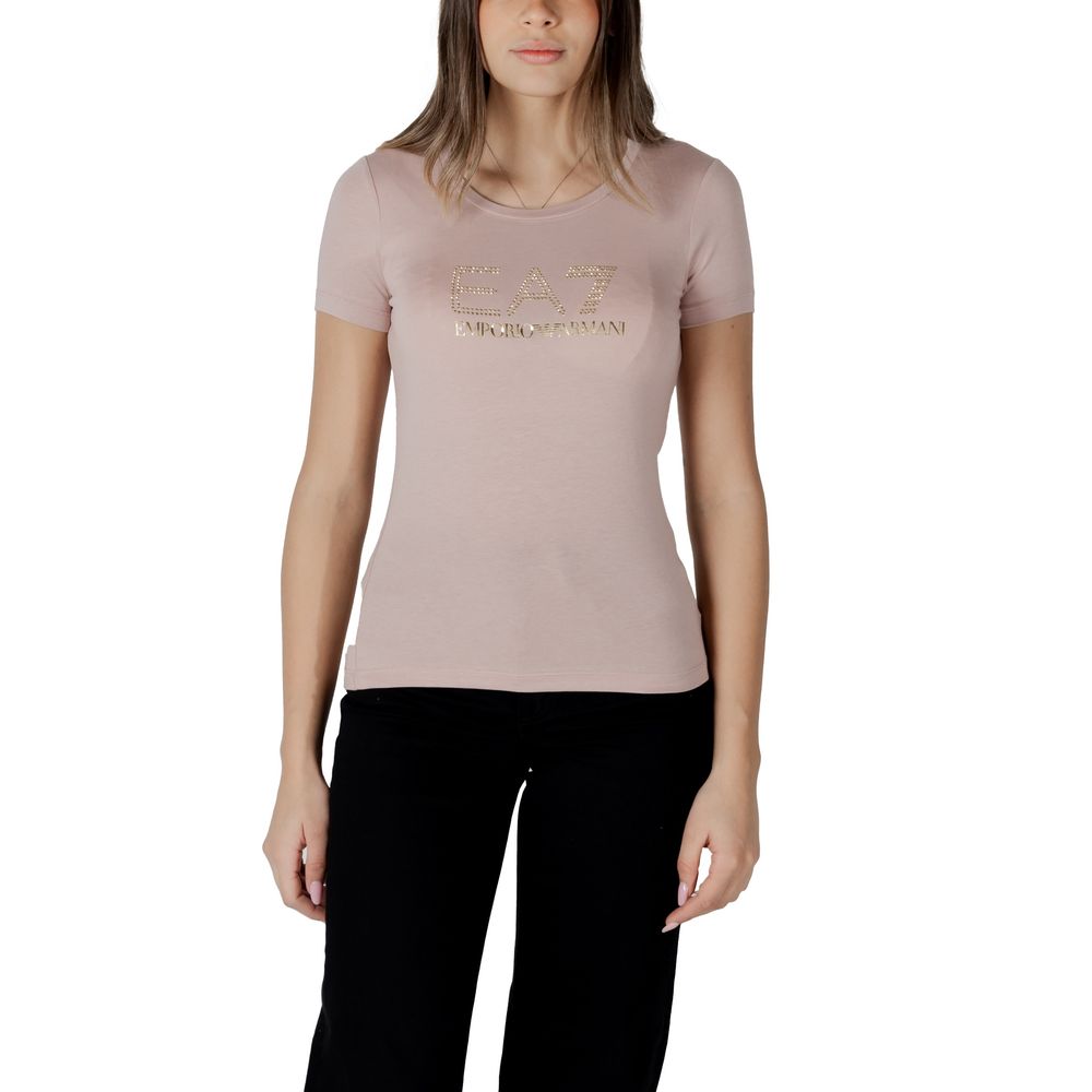 EA7 Emporio Armani Pink Modal T-Shirt EA7 Emporio Armani