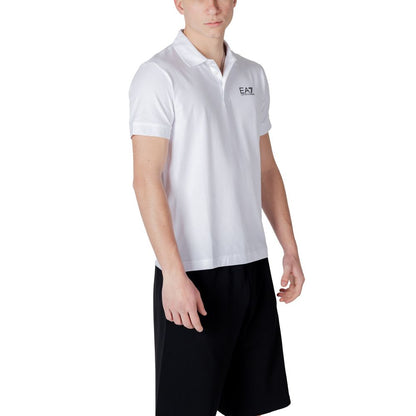EA7 Emporio Armani White Cotton Polo Shirt EA7 Emporio Armani