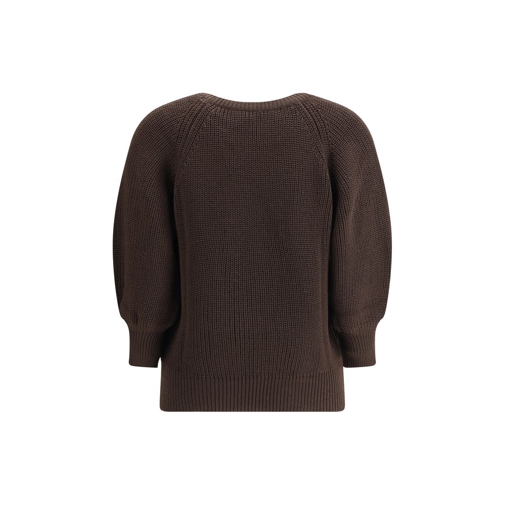 Ella Brown Merino Wool Sweatshirt Ella