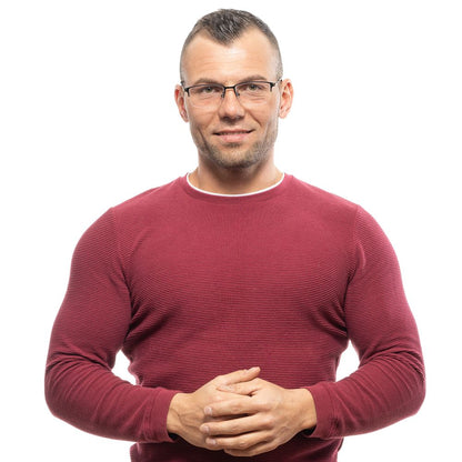 Ermenegildo Zegna Black Metal Glasses (Frames) Ermenegildo Zegna