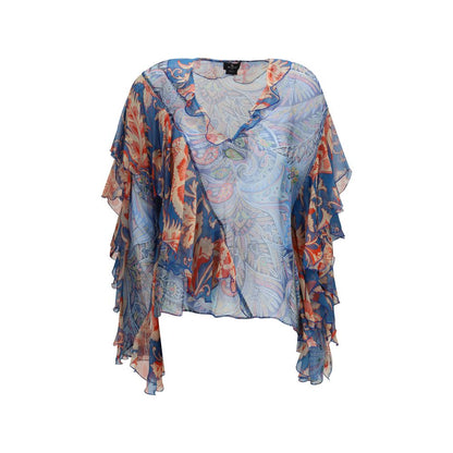 Etro Multicolor Silk Pattern Shirt 1728,72470364320,Clothing,Etro,IT40 | M,IT44 | L,Multicolor,New with tags,Pattern - Shirts - Clothing,Shirts - Clothing,Women
