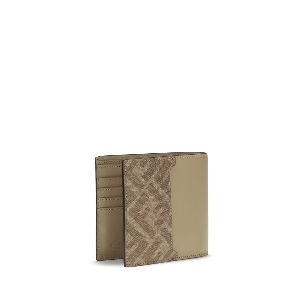 Fendi Beige Calf Leather Bos Taurus Wallet Fendi