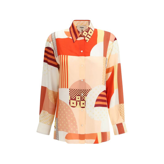 Fendi Multicolor Silk Pattern Shirt Fendi