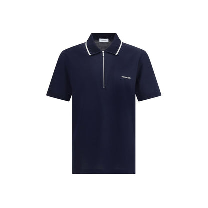 Ferragamo Blue Cotton Polo Shirt Ferragamo