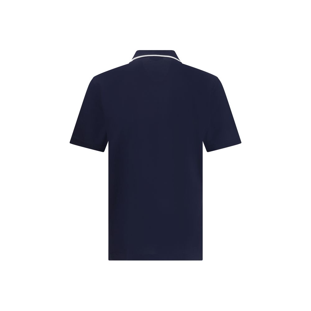 Ferragamo Blue Cotton Polo Shirt Ferragamo