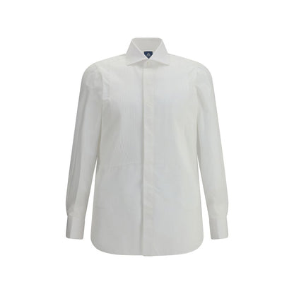 Finamore White Cotton Dress Shirt Finamore