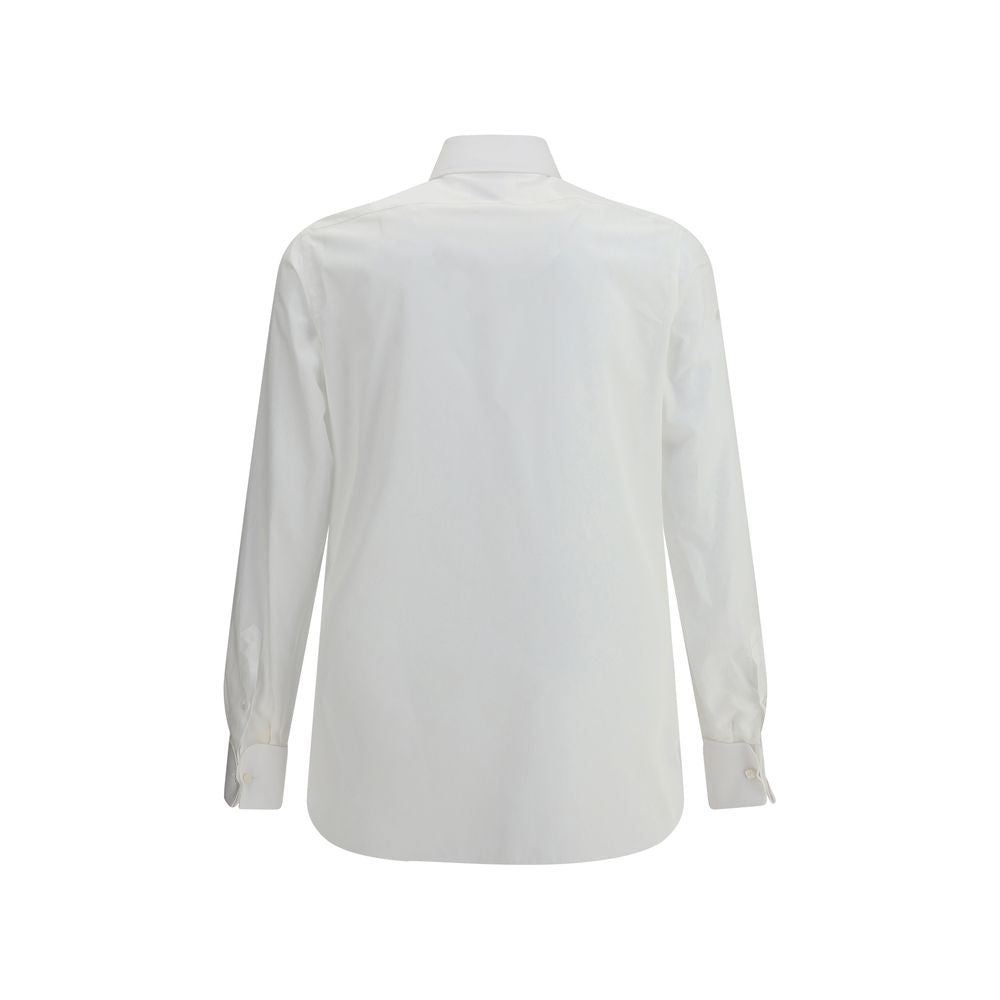 Finamore White Cotton Dress Shirt Finamore