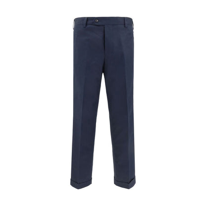 Germano Blue Cotton Casual Pants Germano