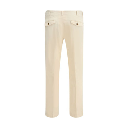 Germano Cream Cotton Casual Pants Germano