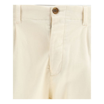 Germano Cream Cotton Casual Pants Germano