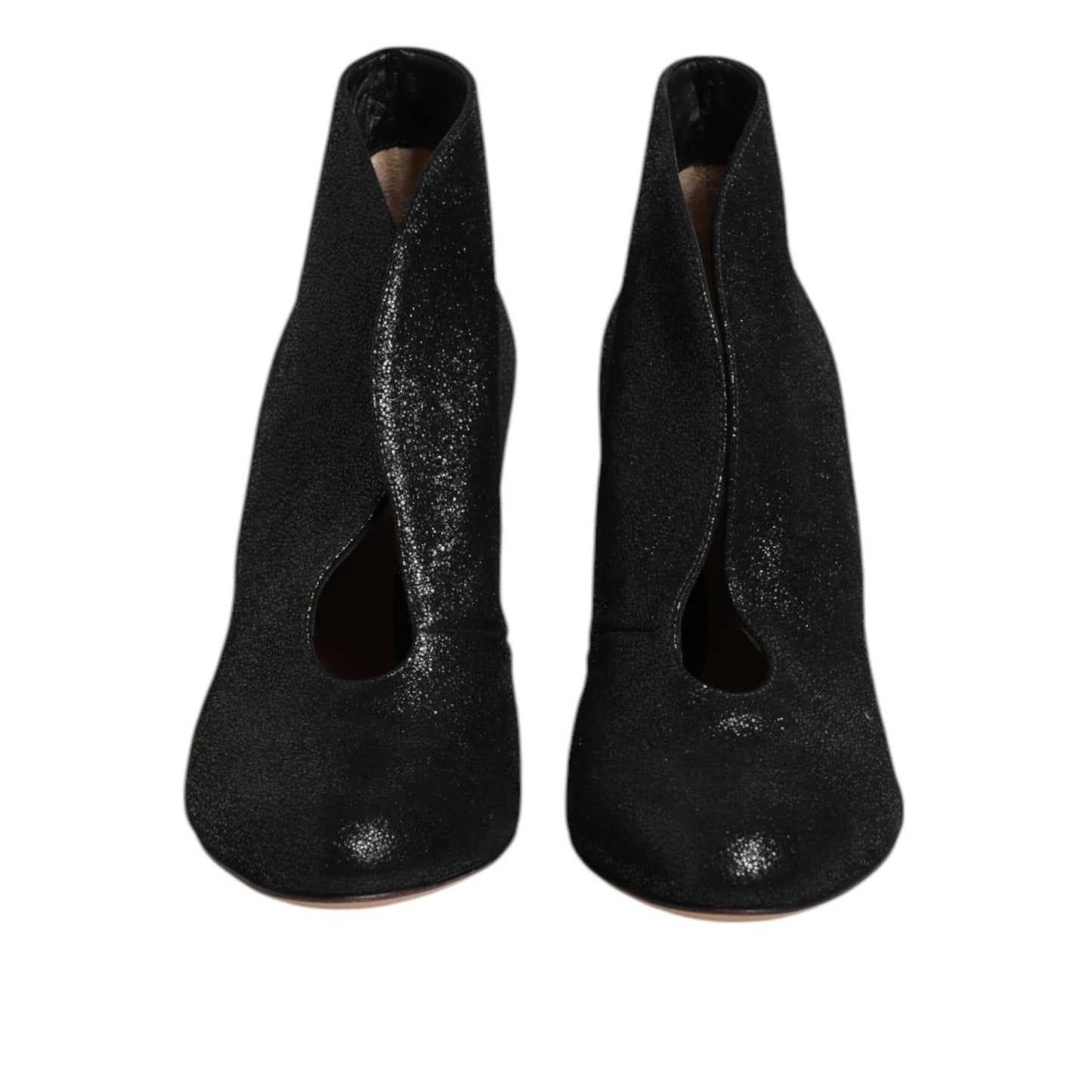 Gianvito Rossi Metallic Black Pump Stiletto Heels Shoes Gianvito Rossi